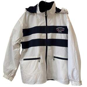 Dimco Apparel Large Reversible Windbreaker Kennebunkport, Maine Removable Hood